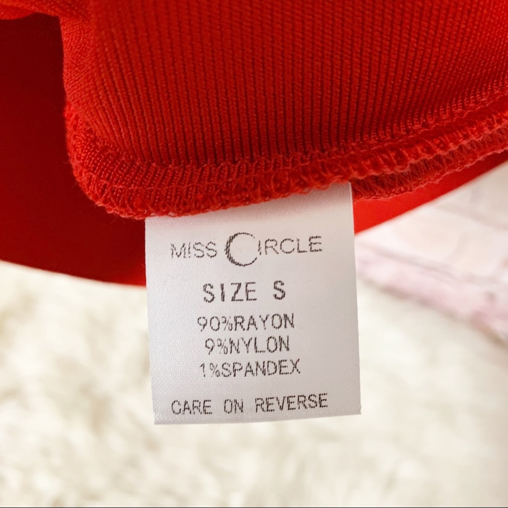 Miss Circle Red Daya Cutout Bandage Dress Small - Picture 6 of 11